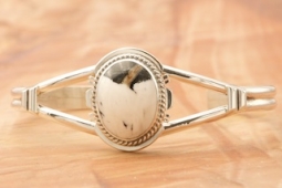White Buffalo Turquoise Native American Bracelet